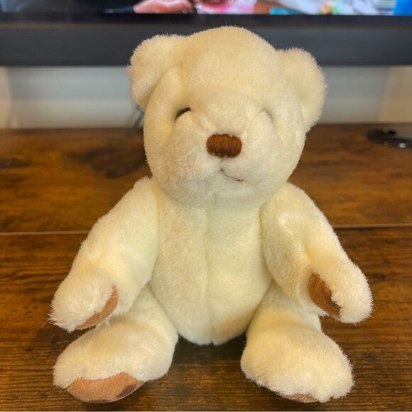 Gund Collector's Classics 1984 GUNDY WHITE TEDDY BEAR 8" Plush STUFFED ANIMAL - Picture 2 of 9